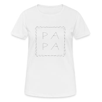 Papa Quadrat - Frauen T-Shirt atmungsaktiv - Weiß - Vorne - AI Model Female 172 dark (172cm)