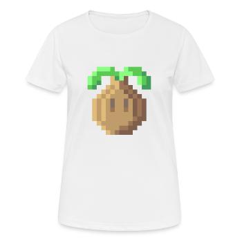 Zwiebel - Frauen T-Shirt atmungsaktiv - Weiß - Vorne - AI Model Female 172 dark (172cm)
