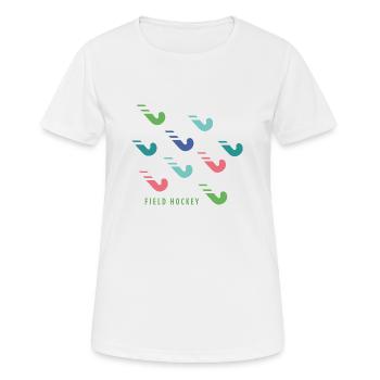 Hockey stick - Women's Breathable T-Shirt - white - Front - AI Model Female 172 dark (172cm)