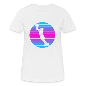 Basketball Basketball Retro Basketball Amateurs de Basketball - T-shirt respirant Femme - blanc - Devant - AI Model Female 172 dark (172cm)