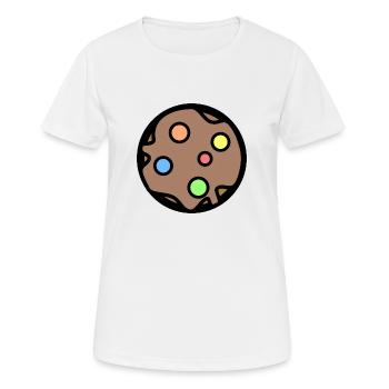 Biscuit - T-shirt respirant Femme - blanc - Devant - AI Model Female 172 dark (172cm)