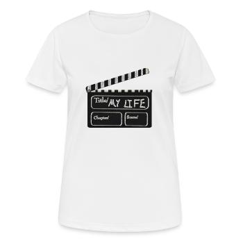 MA SCÈNE - T-shirt respirant Femme - blanc - Devant - AI Model Female 172 dark (172cm)