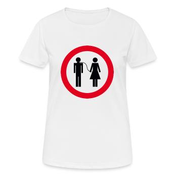 Leash obligation Polterabend Marriage Fun - Women's Breathable T-Shirt - white - Front - AI Model Female 172 dark (172cm)