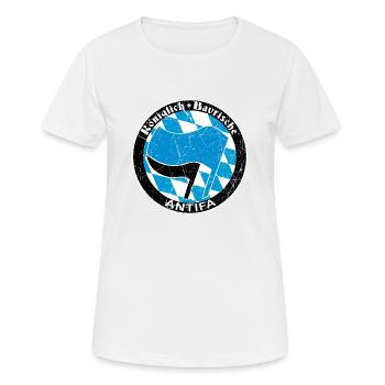 antifa - Frauen T-Shirt atmungsaktiv - Weiß - Vorne - AI Model Female 172 dark (172cm)