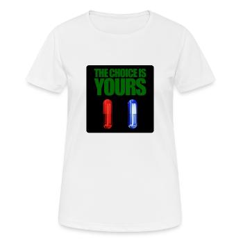 Matrix rote oder blaue Pille - Frauen T-Shirt atmungsaktiv - Weiß - Vorne - AI Model Female 172 dark (172cm)