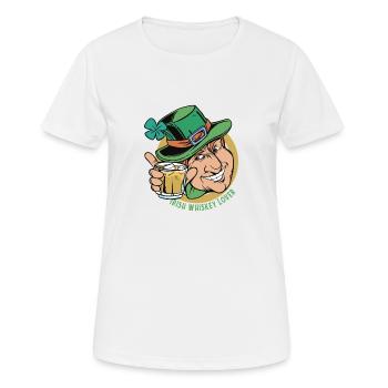 Irish Whiskey Lover Leprechaun Saint-Patrick - T-shirt respirant Femme - blanc - Devant - AI Model Female 172 dark (172cm)