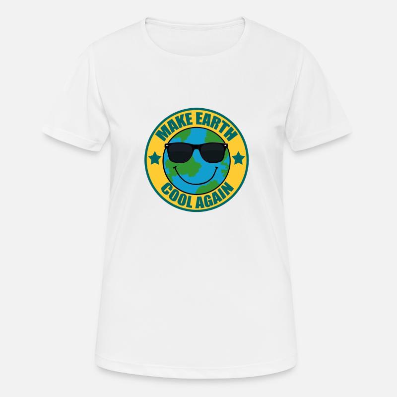 Make Earth cool again - Women's Breathable T-Shirt - white