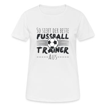 THIS IS WHAT THE BEST FOOTBALL COACH LOOKS LIKE - Women's Breathable T-Shirt - white - Front - AI Model Female 172 dark (172cm)