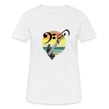 Vintage Bass Guitar for Bass Player - Frauen T-Shirt atmungsaktiv - Weiß - Vorne - AI Model Female 172 dark (172cm)