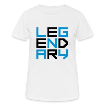 Legendary Square Logo - Women's Breathable T-Shirt - white - Front - AI Model Female 172 dark (172cm)