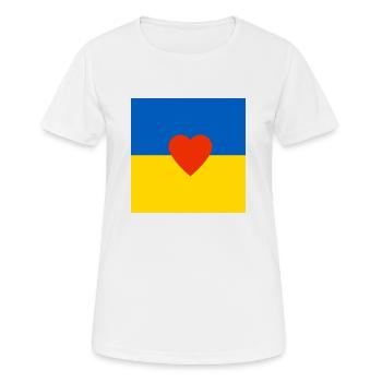 Ukraine - T-shirt respirant Femme - blanc - Devant - AI Model Female 172 dark (172cm)