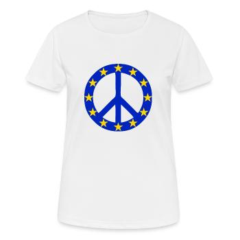 La paix en Europe | PAS DE GUERRE EN EUROPE | Paix - T-shirt respirant Femme - blanc - Devant - AI Model Female 172 dark (172cm)