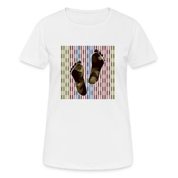 Pieds - T-shirt respirant Femme - blanc - Devant - AI Model Female 172 dark (172cm)