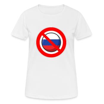 Anti Russland - Frauen T-Shirt atmungsaktiv - Weiß - Vorne - AI Model Female 172 dark (172cm)