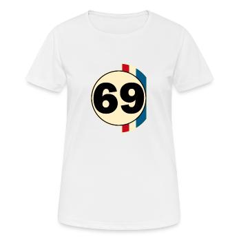 69 - T-shirt respirant Femme - blanc - Devant - AI Model Female 172 dark (172cm)