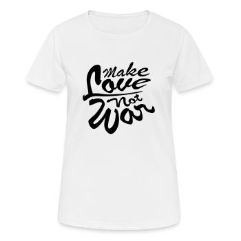 Texte Faire l’amour - T-shirt respirant Femme - blanc - Devant - AI Model Female 172 dark (172cm)
