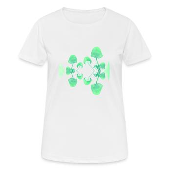 Champignon Peinture Fluo Verte Miroir - T-shirt respirant Femme - blanc - Devant - AI Model Female 172 dark (172cm)