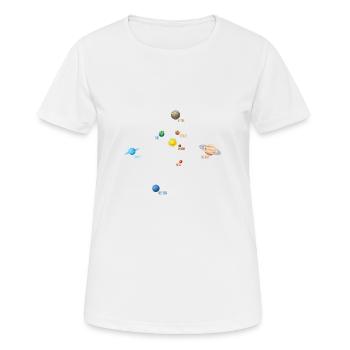 Unser Sonnensystem - Frauen T-Shirt atmungsaktiv - Weiß - Vorne - AI Model Female 172 dark (172cm)