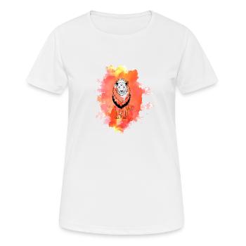 Lion - Women's Breathable T-Shirt - white - Front - AI Model Female 172 dark (172cm)