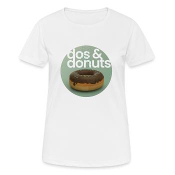 Plus sucré ne saupoudrez pas les miettes sur le beignet - T-shirt respirant Femme - blanc - Devant - AI Model Female 172 dark (172cm)