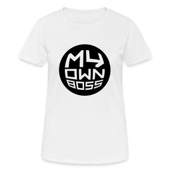My Own Boss - Frauen T-Shirt atmungsaktiv - Weiß - Vorne - AI Model Female 172 dark (172cm)