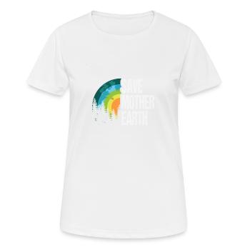 Save Mother Earth Naturschutz Umweltschutz - Frauen T-Shirt atmungsaktiv - Weiß - Vorne - AI Model Female 172 dark (172cm)