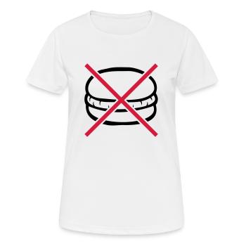 Forbidden to eat burgers - Women's Breathable T-Shirt - white - Front - AI Model Female 172 dark (172cm)