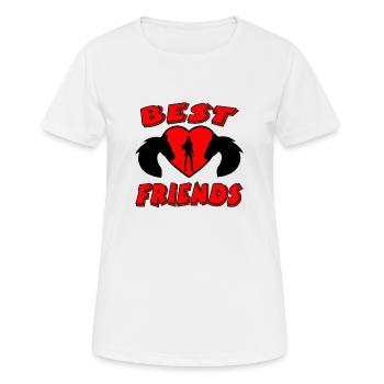 Cheval - T-shirt respirant Femme - blanc - Devant - AI Model Female 172 dark (172cm)