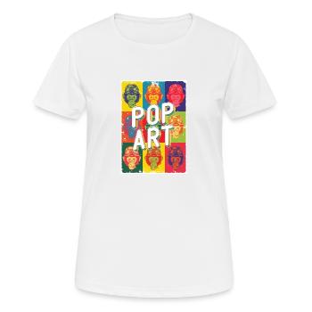 Pop Art - Frauen T-Shirt atmungsaktiv - Weiß - Vorne - AI Model Female 172 dark (172cm)