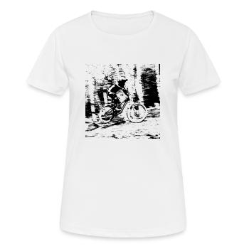 vtt mtb downhill - T-shirt respirant Femme - blanc - Devant - AI Model Female 172 dark (172cm)