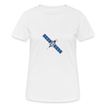 Satellite flottant - T-shirt respirant Femme - blanc - Devant - AI Model Female 172 dark (172cm)