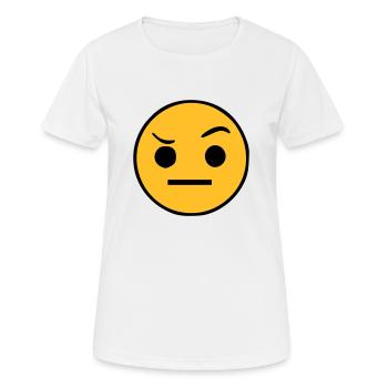 Emoji Skepticism Sketch Color - Women's Breathable T-Shirt - white - Front - AI Model Female 172 dark (172cm)
