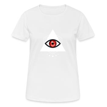 Œil Illuminati - T-shirt respirant Femme - blanc - Devant - AI Model Female 172 dark (172cm)