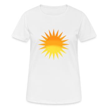 sun drawing - Women's Breathable T-Shirt - white - Front - AI Model Female 172 dark (172cm)