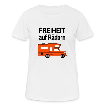 Camper - Frauen T-Shirt atmungsaktiv - Weiß - Vorne - AI Model Female 172 dark (172cm)