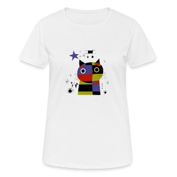 Katze - Frauen T-Shirt atmungsaktiv - Weiß - Vorne - AI Model Female 172 dark (172cm)