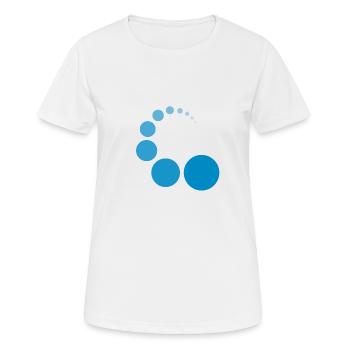 CIRCIRCLE BLUE - T-shirt respirant Femme - blanc - Devant - AI Model Female 172 dark (172cm)
