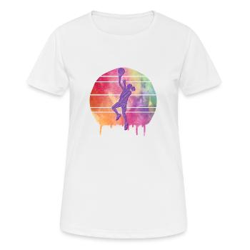 Basketball Player - Women's Breathable T-Shirt - white - Front - AI Model Female 172 dark (172cm)