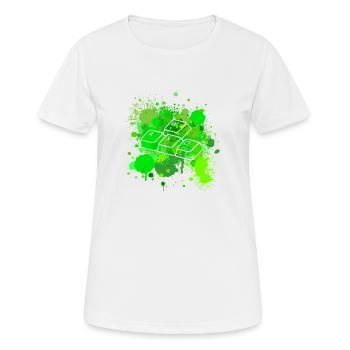 WASD - Frauen T-Shirt atmungsaktiv - Weiß - Vorne - AI Model Female 172 dark (172cm)