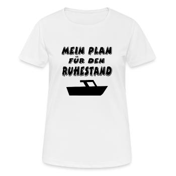 Motorboot - Frauen T-Shirt atmungsaktiv - Weiß - Vorne - AI Model Female 172 dark (172cm)