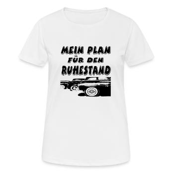 Auto - Frauen T-Shirt atmungsaktiv - Weiß - Vorne - AI Model Female 172 dark (172cm)