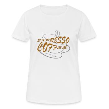 EXPRESSO COFFEE - T-shirt respirant Femme - blanc - Devant - AI Model Female 172 dark (172cm)