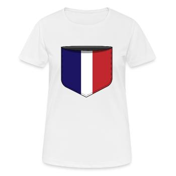 Poche France - T-shirt respirant Femme - blanc - Devant - AI Model Female 172 dark (172cm)
