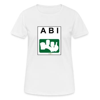Bier Liga Logo ABI-Treff Jahr Blanko Grün - Frauen T-Shirt atmungsaktiv - Weiß - Vorne - AI Model Female 172 dark (172cm)