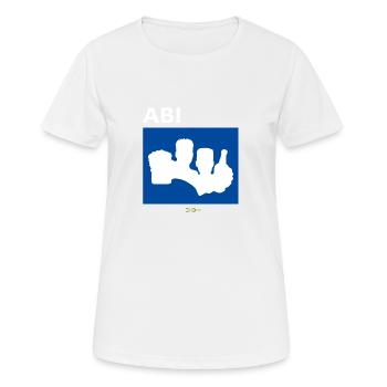 Bier Liga Logo ABI-Treff Jahr Blanko Blau 2 weiß - Frauen T-Shirt atmungsaktiv - Weiß - Vorne - AI Model Female 172 dark (172cm)