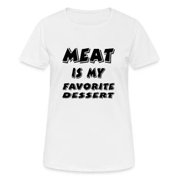 Fleisch - Frauen T-Shirt atmungsaktiv - Weiß - Vorne - AI Model Female 172 dark (172cm)