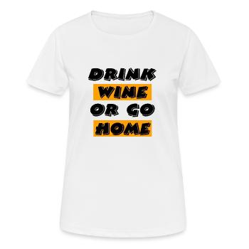 Wine - Women's Breathable T-Shirt - white - Front - AI Model Female 172 dark (172cm)