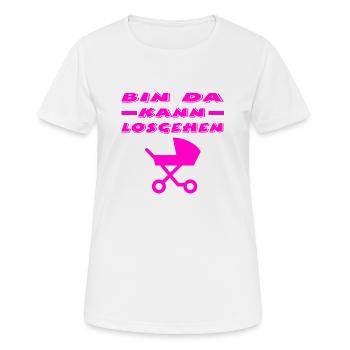 Baby - Frauen T-Shirt atmungsaktiv - Weiß - Vorne - AI Model Female 172 dark (172cm)