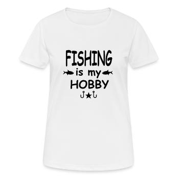 Angeln - Frauen T-Shirt atmungsaktiv - Weiß - Vorne - AI Model Female 172 dark (172cm)