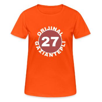 Gaziantep - Frauen T-Shirt atmungsaktiv - Neonorange - Vorne - AI Model Female 172 dark (172cm)